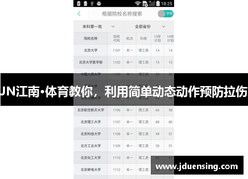 JN江南·体育教你，利用简单动态动作预防拉伤